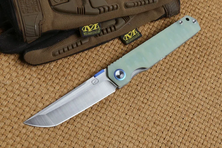 Jade green STEDEMON ZKC C03 Тактика Складной нож 440C Лезвие KVT шарикоподшипник G10 Ручка Кемпинг Охота Открытый выживания Ножи EDC инструмент - Цвет: Jade green