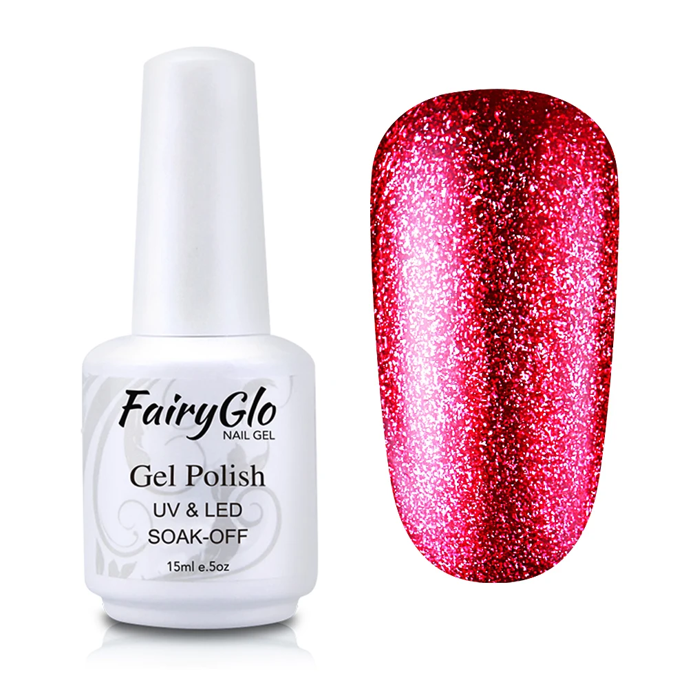 58020 Fairyglo для ногтей гель 15 мл с сияющими блестками УФ гель лак для ногтей светодиодный Краски покрытие для ногтей, полустойкое к Платиновый гель для ногтей Лаки для горячего тиснения для дизайна ногтей - Цвет: 58020