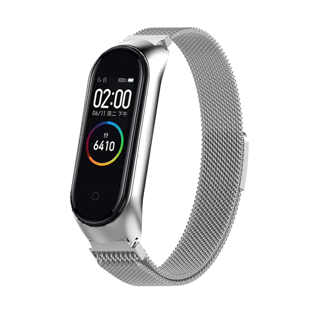 Магнитный браслет для Mi band 4, ремешок для Mi Band 3, 4, ремешок для Mi Band 4, металлический браслет из нержавеющей стали, Miband 4, браслет