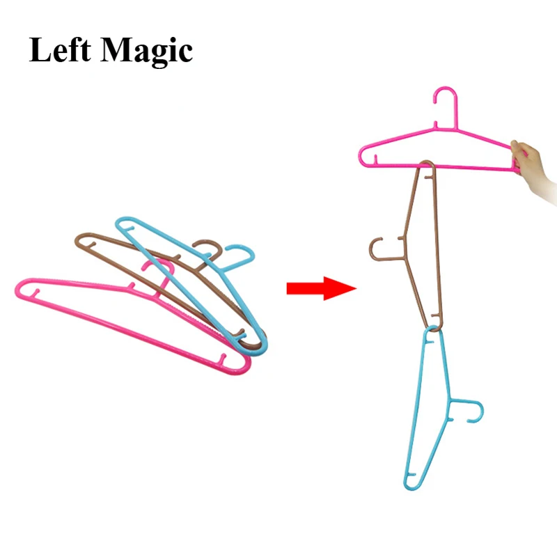 

Multicolor Plastic Clothes Hangers Linking Coat hanger Magic Tricks Stage Illusions Gimmick Props Comedy Mentalism