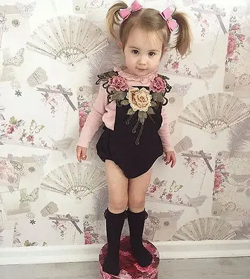 Одежда с вышитыми цветами для новорожденных девочек комбинезон боди цельная