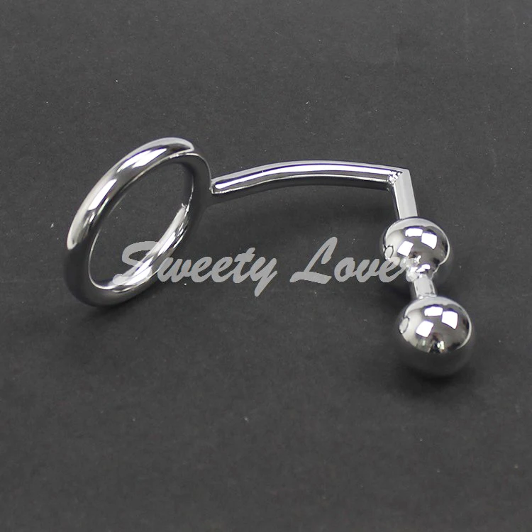 Большой Анальный петух кольцо из нержавеющей стали металлические бусины