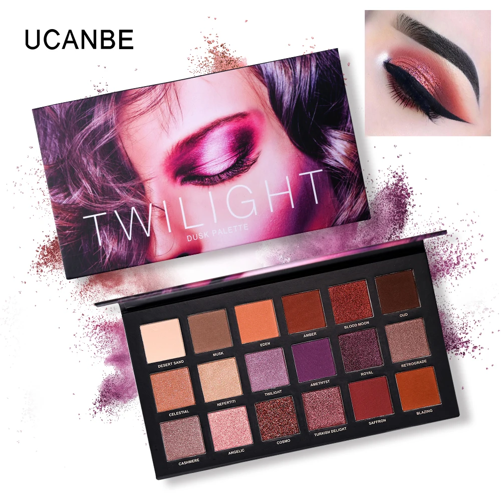 UCANBE 18 видов цветов Desert Dusk мерцающие блестящие матовые алмазные тени для век