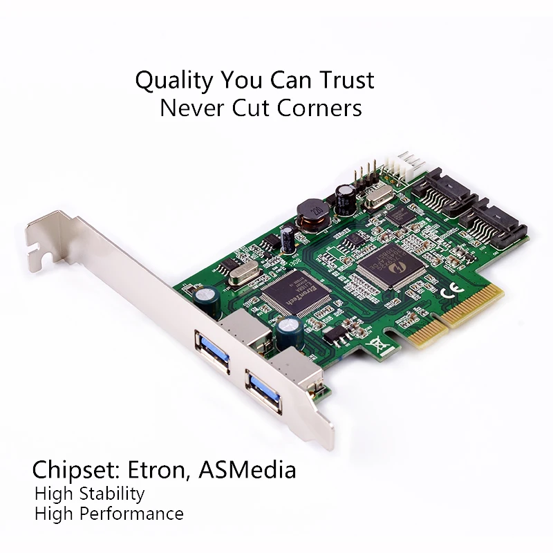 Высокая Скорость 2 Порты и разъёмы USB 3 0 + SATA Настольный PCI E Express настольный адаптер