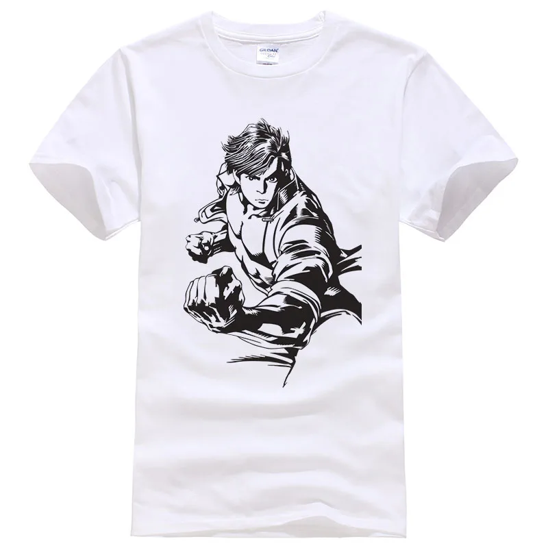 2017 летняя хлопковая Футболка с принтом короля бойцов грейфера Мужская крутая