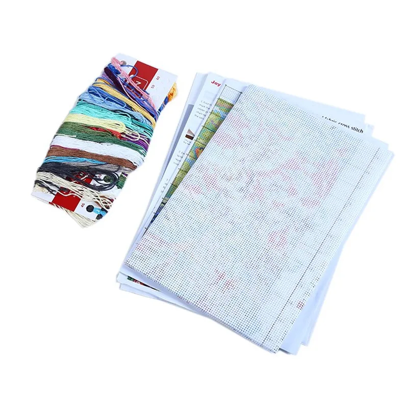 Облака на холмах 11CT напечатанные холсте картины DMC Вышивка крестиком ткань