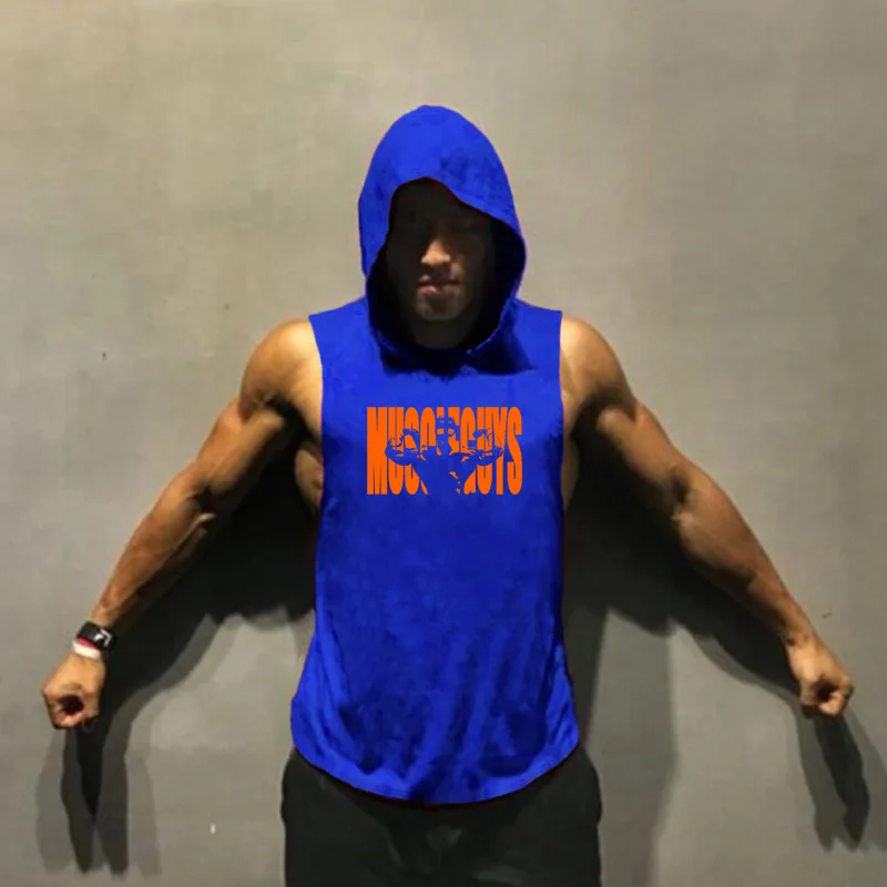 Новые летние брендовые облегающие толстовки с капюшоном для фитнеса и