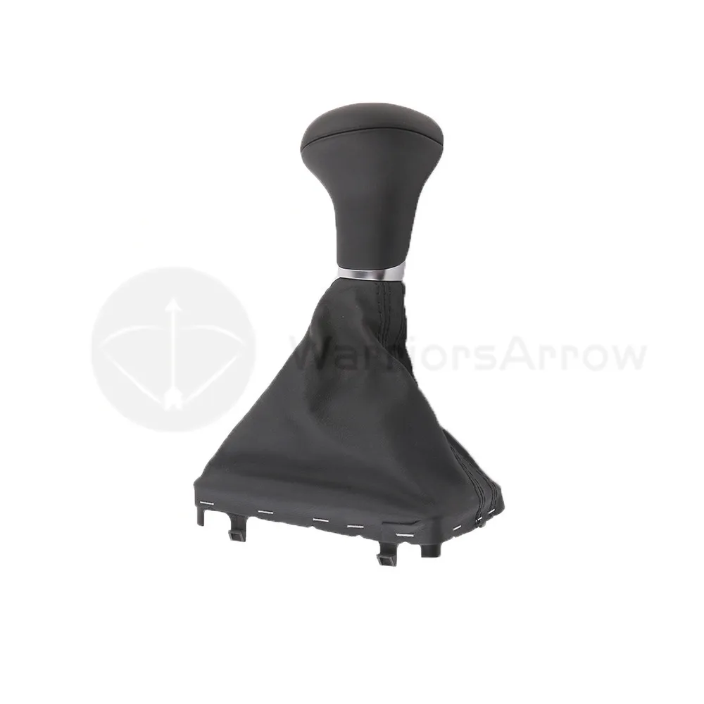 Для Audi A3 A4 B8 A5 A6 C6 Q5 Q7 2009 2010 2011 2012 2013 Хром Шестерни рукоятка рычага переключения передач черный кожаный чехол переключателя передач загрузки на LHD ТОЛЬКО