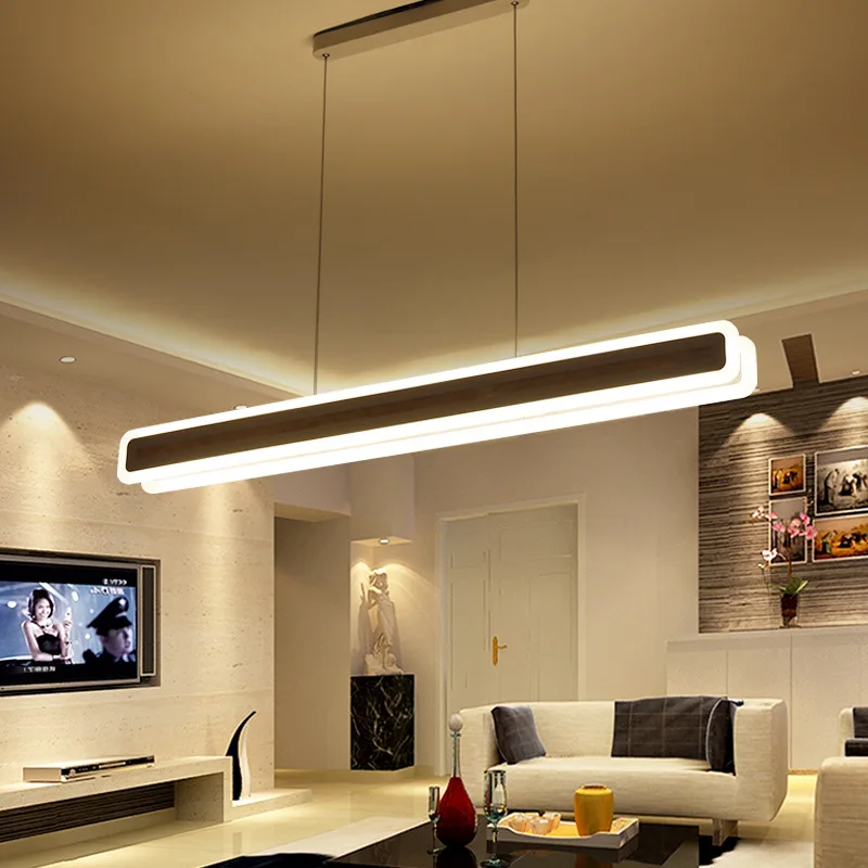 

Simple modern dining room living room bedroom led acrylic creative personality horizontal Pendant Lights WF5091128