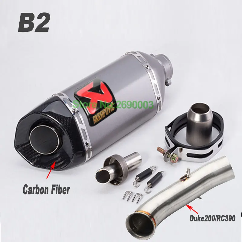 Мотоцикл Akrapovic выхлоп мотоцикл глушитель DUKE200 DUKE250 DUKE390 RC390 KTM200 KTM390 мотоцикл- год выхлопов