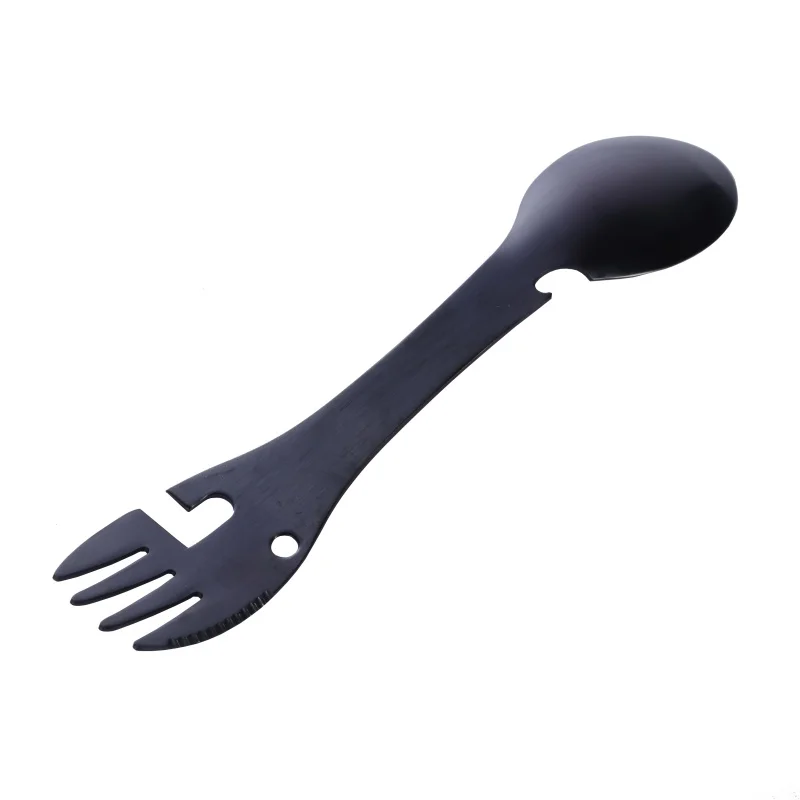 Многофункциональный титановый Spork с открывалкой для бутылок легкий эко-ложки вилка для путешествий кемпинга с чехол для хранения и B