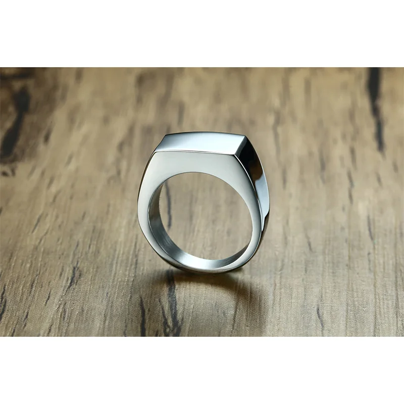 Ceilim Punk Ring for Men Contracted Stainless Steel Smooth Mens Rings Fashion Male Jewelry Gold Black Color Accessories | Украшения и