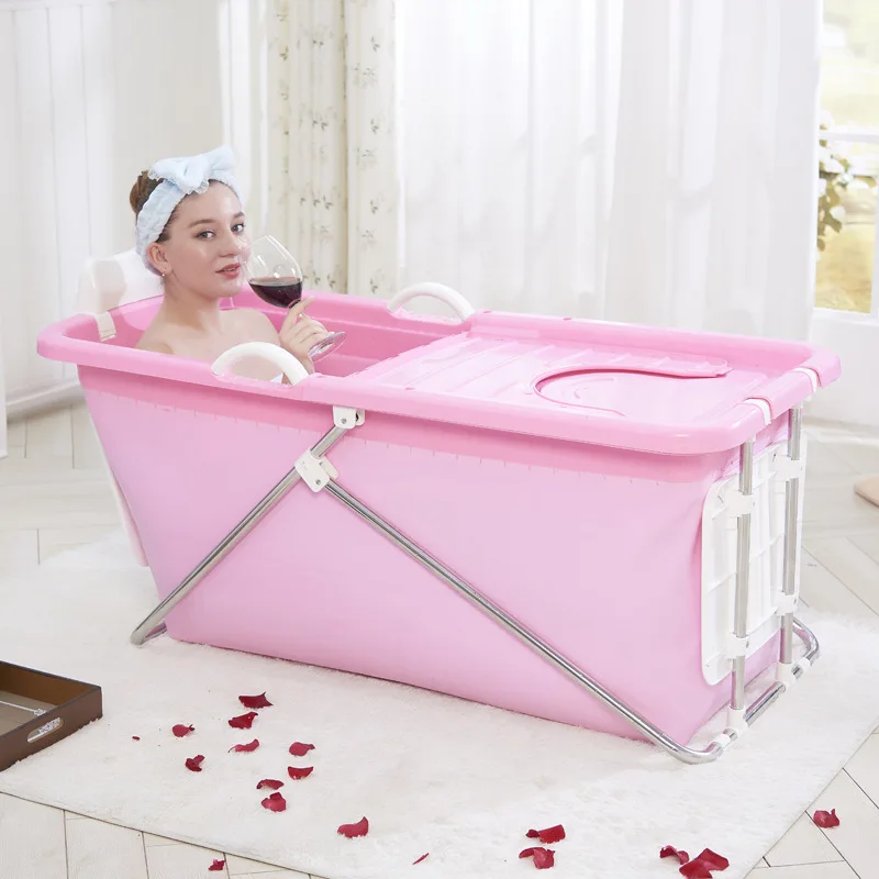 

Adult Tub Folding Insulation Bathtub Inflatable Bathtub Plastic Bath Food Grade Non-toxic Soft Material Waterproof Bathtub Light
