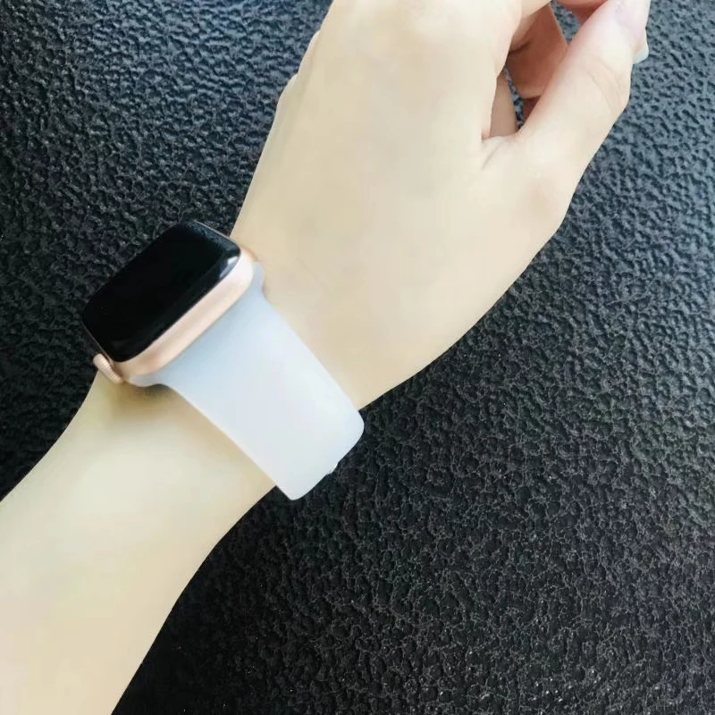 38 мм 40 42 44 прозрачный спортивный ремешок ярких цветов для Apple Watch Band iWatch серии 1 2 3 4