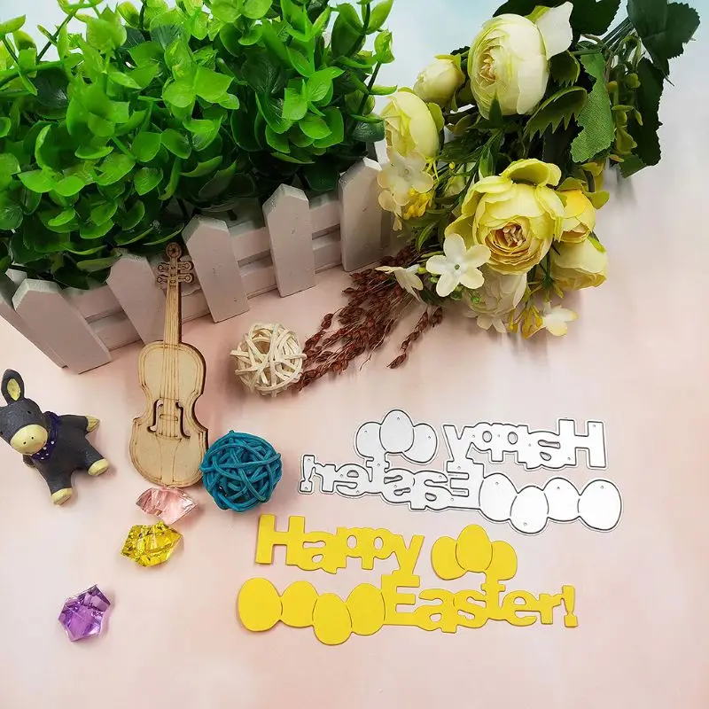 Углеродистая сталь счастливые пасхальные яйца режущие штампованные трафареты