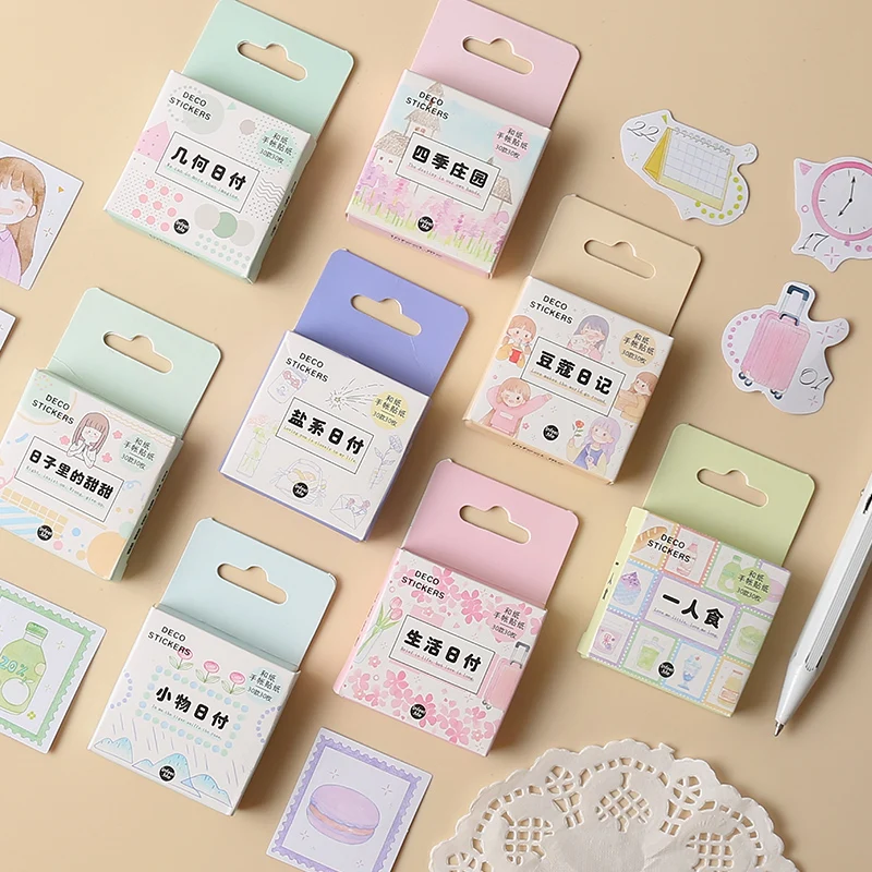 30 штук/упак. Kawaii Stikcers бумага для девочек ежедневный планировщик скрапбукинга
