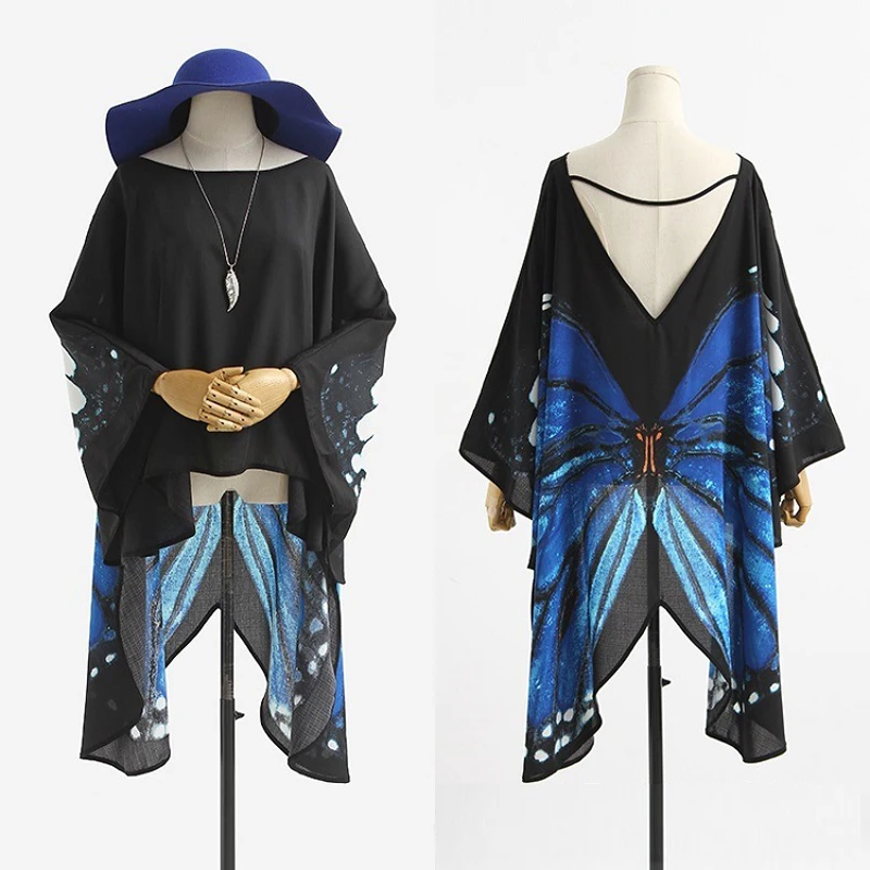 Женский кардиган с бабочками Donne Повседневный Кардиган Camicette Stampa Lungo женские топы|