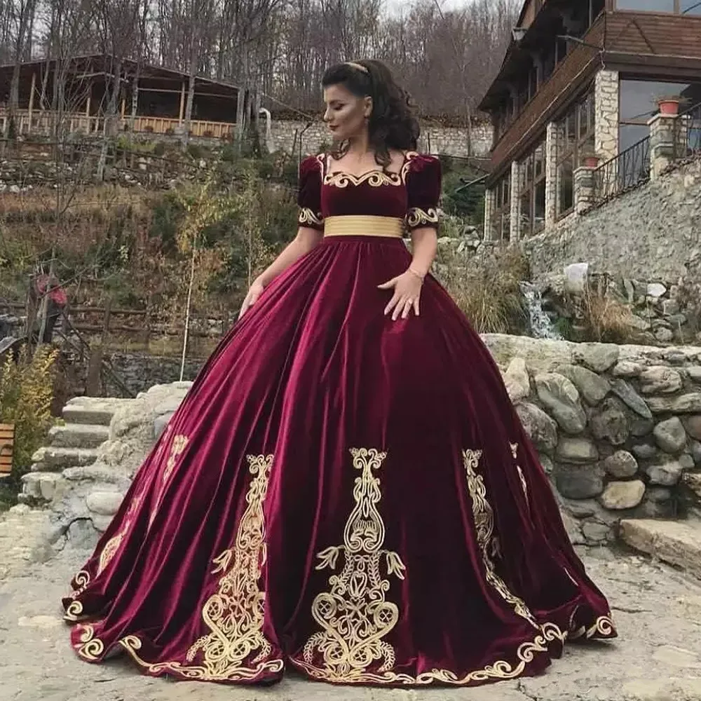 Классическое бальное платье бордового цвета платья для Quinceanera с коротким рукавом