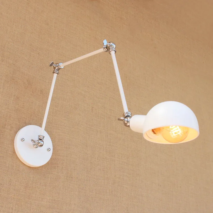 Beste Wit Loft Stijl Industriële Vintage Wandlamp Edison Wandlamp Armatuur Swing Lange Arm Muur Verlichtingsarmaturen Applique Murale LED