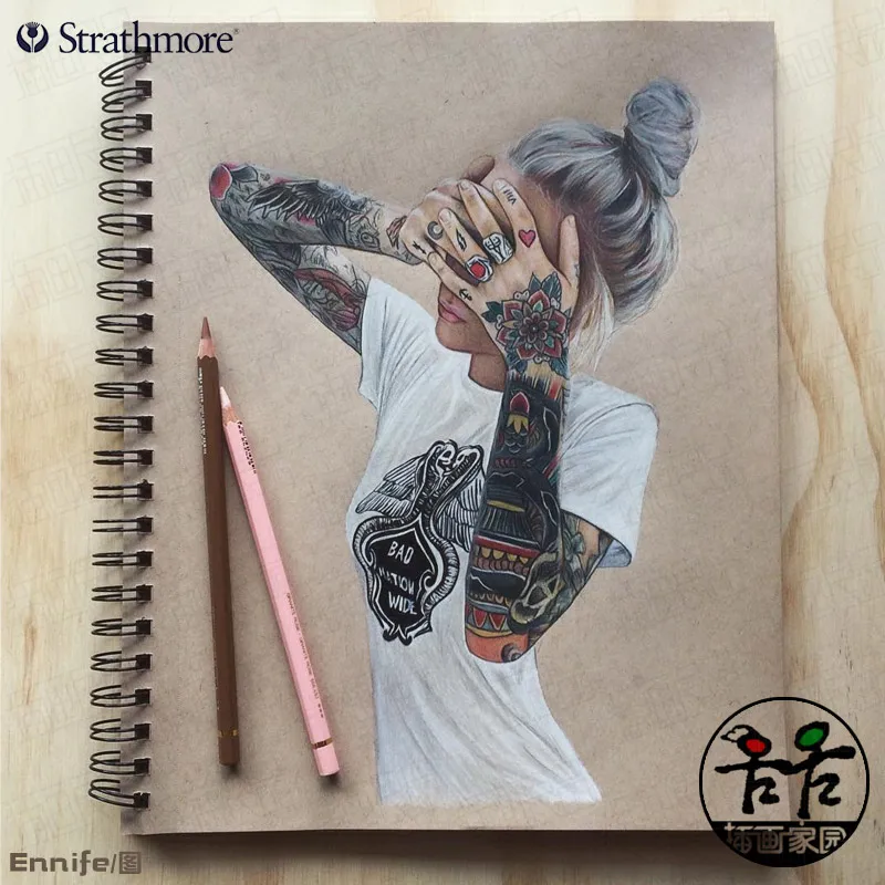 Теплый коричневый и холодный серый эскиз бумага для США Strathmore Stemosmole серии 400 Sketchbook
