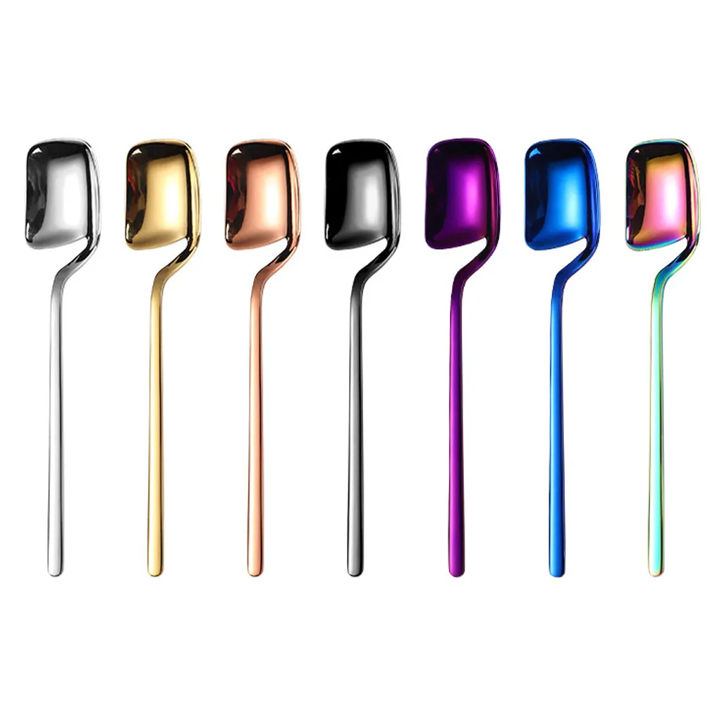 Colorful Hanging Spoon Long Handle Flatware Utensil Ice Cream Scoop Drinkware Gadgets Kitchen Accessories Cuchara Pala Colher | Дом и сад