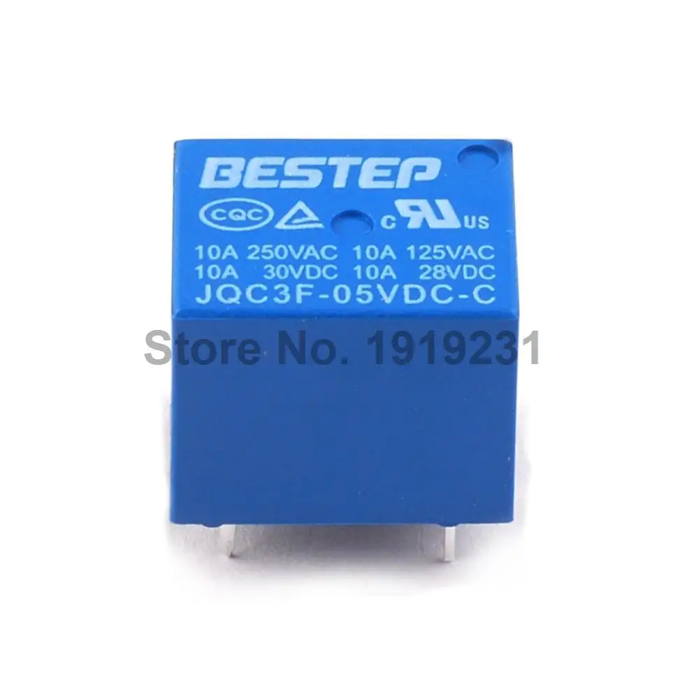 10 шт BESTEP T73 5V Реле синий JQC3F 05VDC C| |