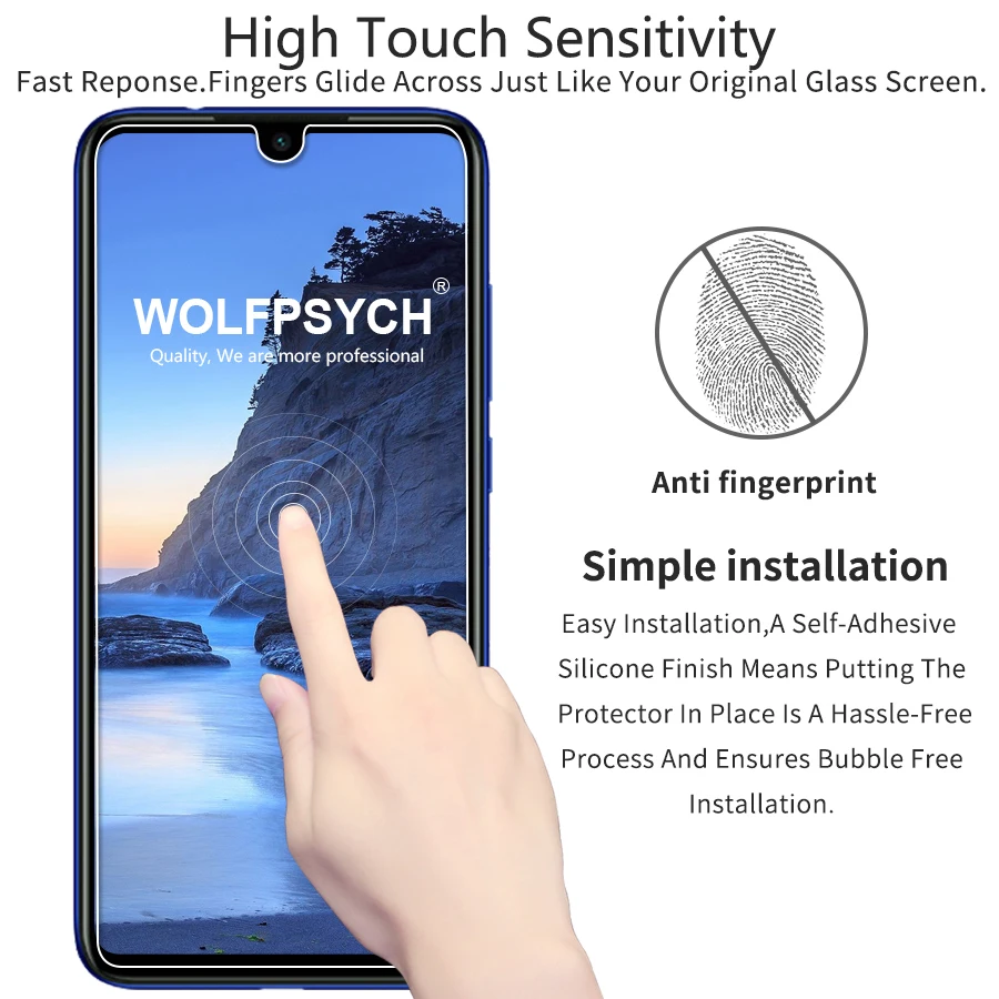 Закаленное стекло WOLFPSYCH для Xiaomi mi Red Note 7 защитная пленка экрана Pro 9H HD анти