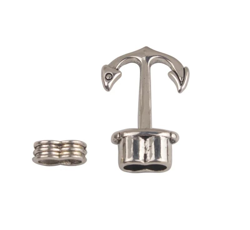 10 комплектов старинных серебряных двойных прядей анкерный шнур концевые