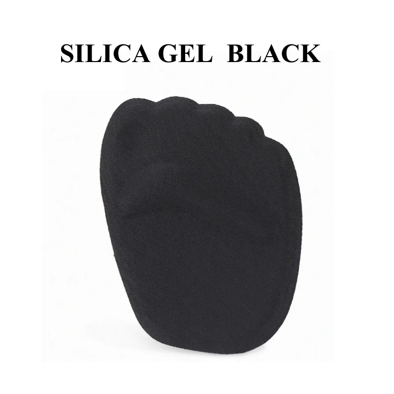 Silica Gel Black Sunvo 3D Силиконовая гелевая подушечка под стопу для женщин высокие вставки под пятки передние стельки уменьшают трение Массаж Уход за ногами обувь колодки - Цвет: Silica Gel Black