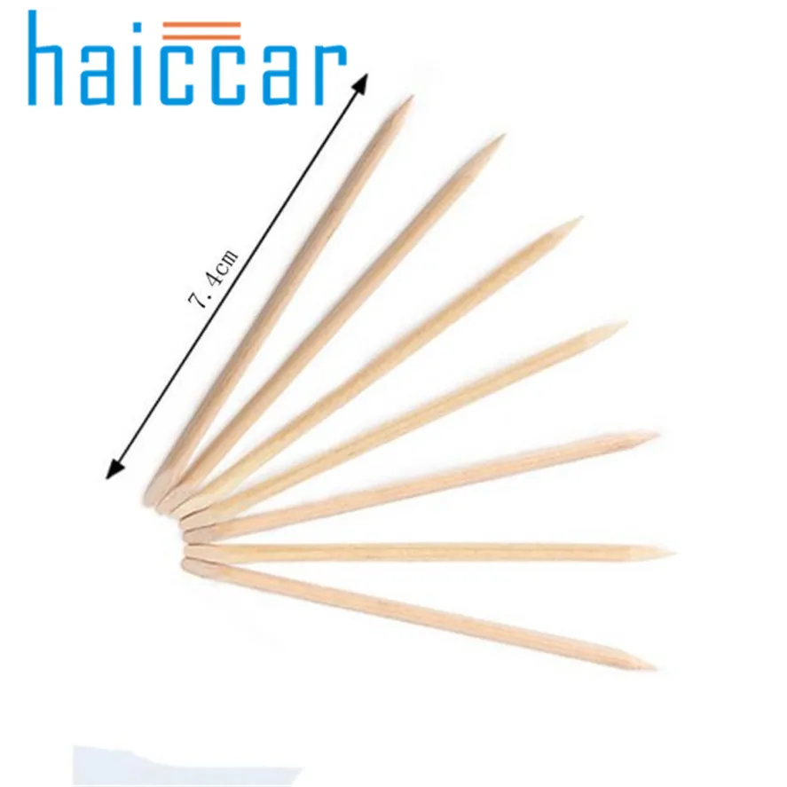 HAICAR 100 шт. дизайн ногтей оранжевая деревянная палочка для дизайна кутикулы
