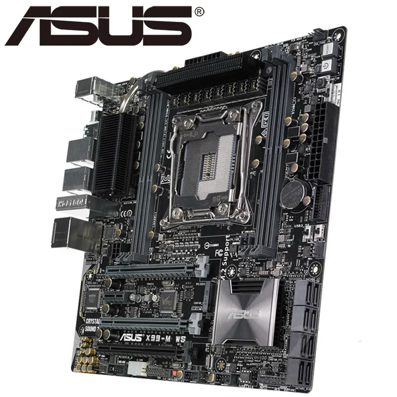 Asus X99-M WS настольная материнская плата X99 Socket LGA 2011-V3 i7 X DDR4 128G ATX UEFI биос оригинальная б/у материнская плата в продаже