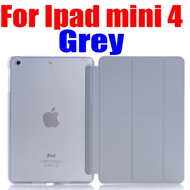 For Mini4 5 Умный чехол для ipad mini 4 5 ультра тонкий из искусственной кожи чехол+ PC полупрозрачный задний Чехол для Apple ipad mini 5 4 3 2 IM401 - Цвет: For Mini4 5