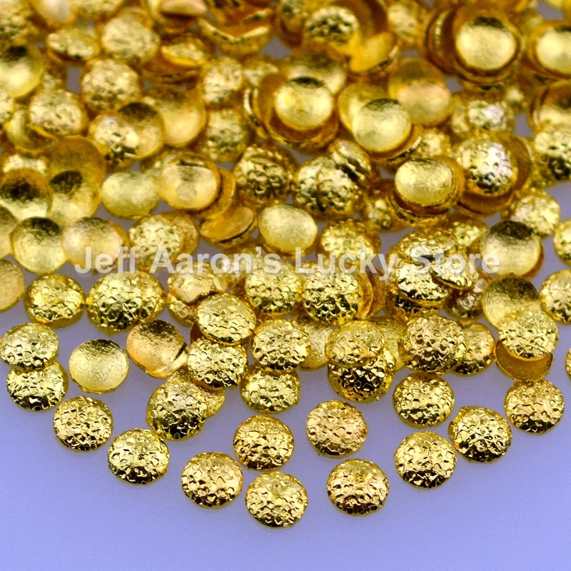 500 шт золотистого и серебряного матового металла 3d украшения для ногтей 2 мм 1