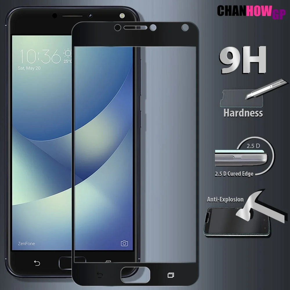 Zc520KL полное покрытие закаленное стекло для ASUS Zenfone 4 Max Zc520kl 5 2 &quotна Zenfone4 Pro Plus