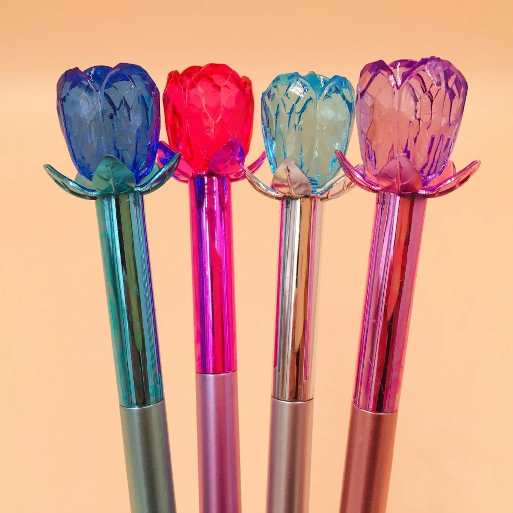 1 шт. креативная модная Корейская гелевая ручка яркие цвета розовые стразы ручки