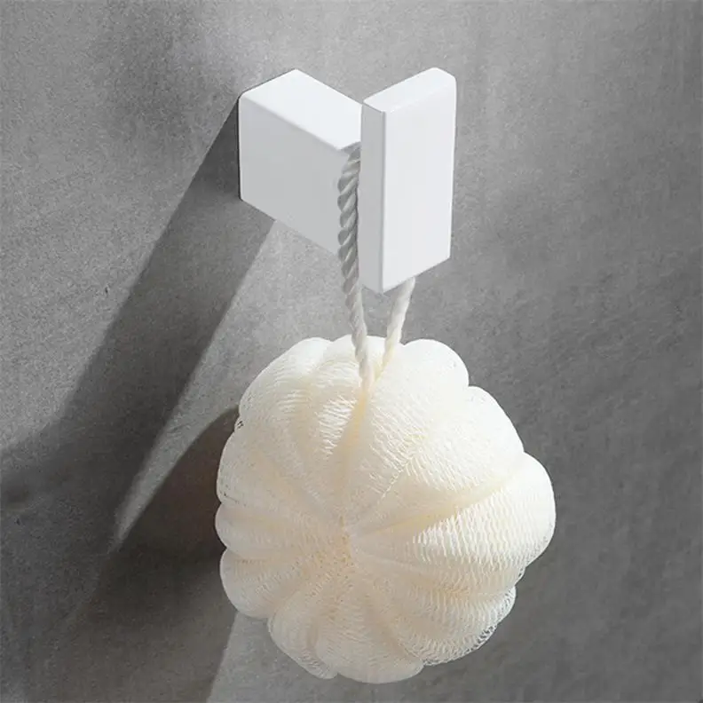 Clothes Hook Fapully белые аксессуары для ванной комнаты 4 шт наборы для ванной Настенные наборы для полотенец крючок для халата держатель для бумаги аппаратные средства G120-4W - Цвет: Clothes Hook