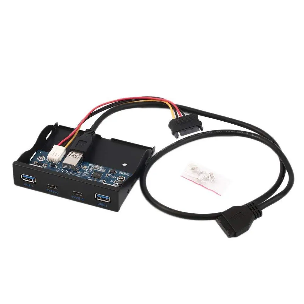 10 1 дюймовый флоппи накопитель с передней панелью 2 порта USB 3 5 и 0 Type C 20 контактным