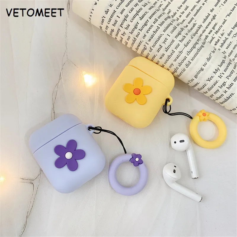 VETOMEET милый яркий цветной узор с цветами Bluetooth беспроводной Чехол для наушников
