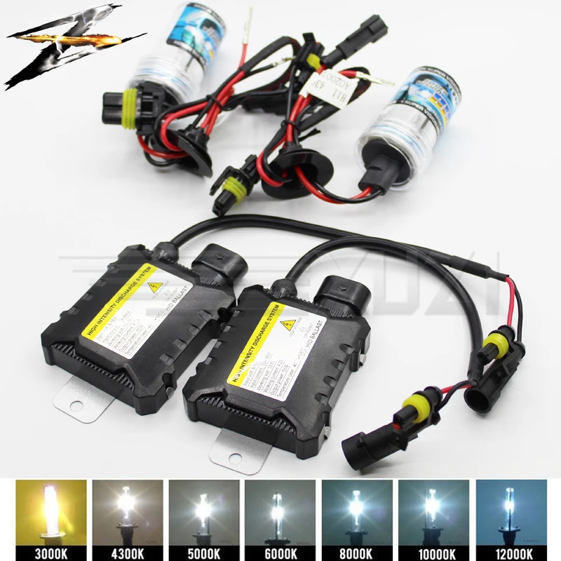 1 комплект h7 h1 H11 35 Вт ксенон HID комплект металлическая керамическая основа ксеноновая лампа 4300 К 6000 к 8000 к цифровой балласт для автомобильных фар DC 12 В