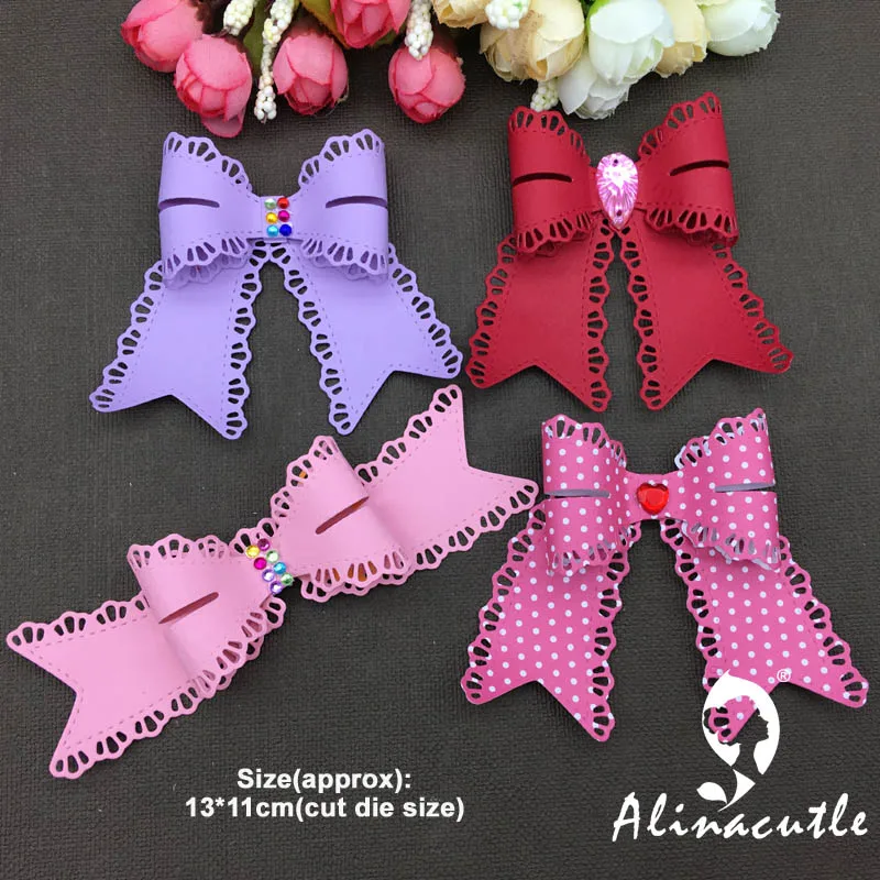 Металлические режущие штампы с кружевным краем alinacraft лук для скрапбукинга