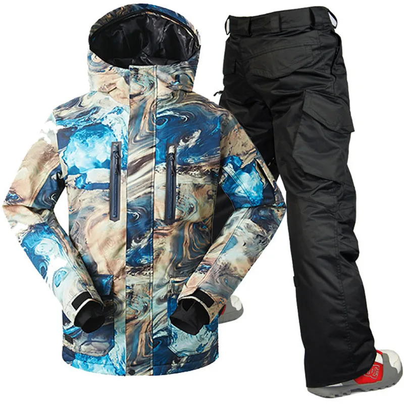 GSOU SNOW Brand лыжный костюм Для мужчин лыжные куртки сноубордические брюки зима Mountain
