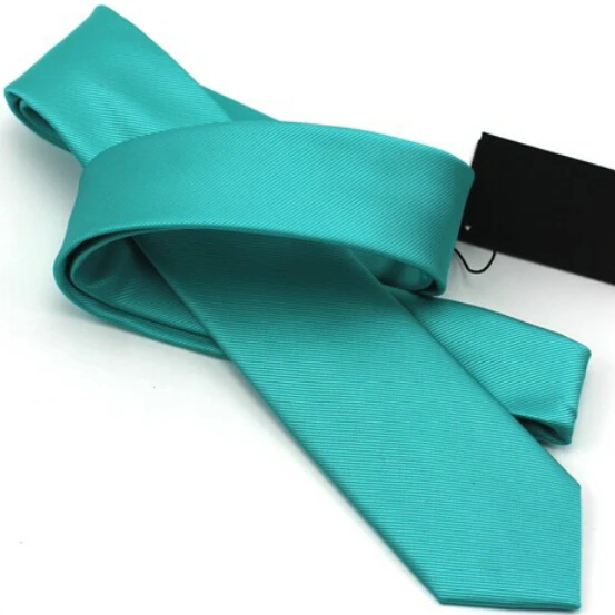 Мужской галстук из искусственного шелка модный тонкий для отдыха 6 см зеленый