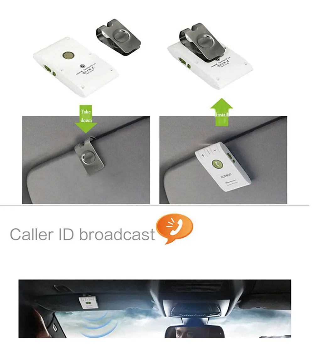 Bluetooth fm-передатчик автомобильный стерео MP3 музыкальный плеер аудио адаптер с поддержкой громкой связи подключение двух мобильных телефонов