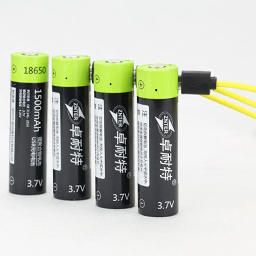 Cncool 3 7 в 18650 батарея USB перезаряжаемые Bateria 1500 мАч литий ионный полимерный батареи