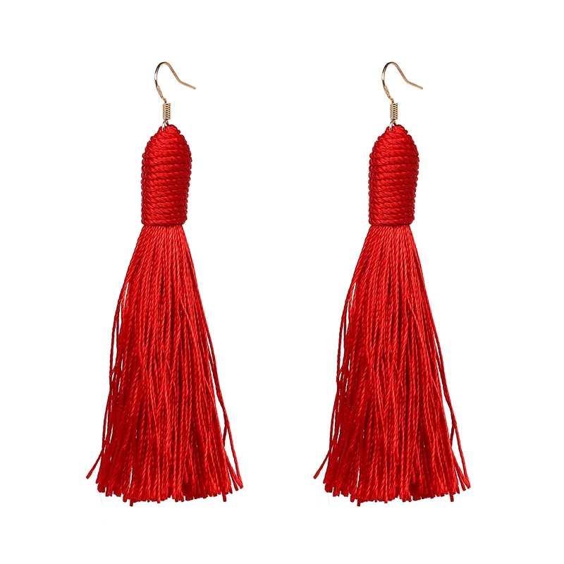 Юран Мода прекрасный розовый Кисточки из бахромы Серьги Женские туфли 5 Цветов