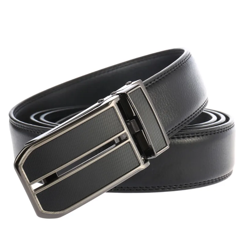 Мужской кожаный ремень с автоматической пряжкой деловой высокого качества |