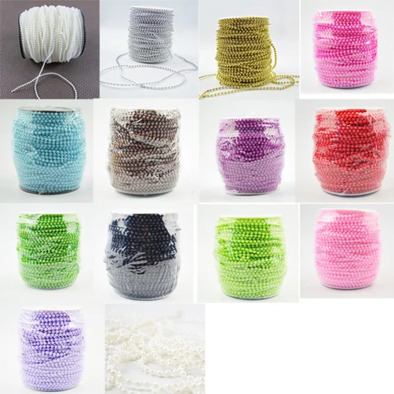 4 мм пластиковая перламутровая гирлянда катушка 10Y блестящая искусственная для