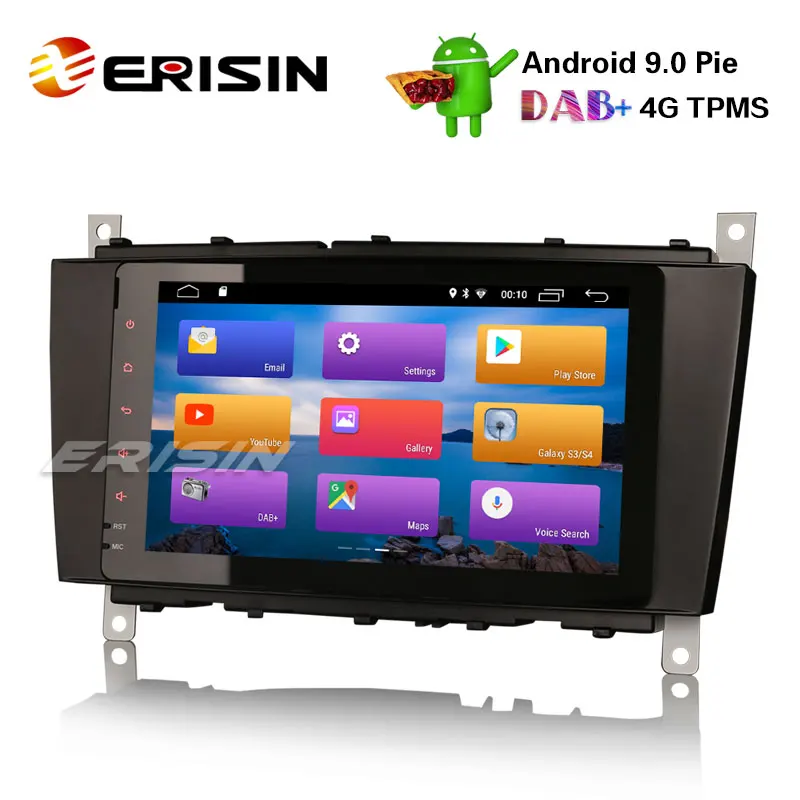 Автомобильный радиоприемник Erisin ES2983C 8 дюймов Android 9 0 DAB + 4G Wi-Fi GPS DVR система для Benz CLK