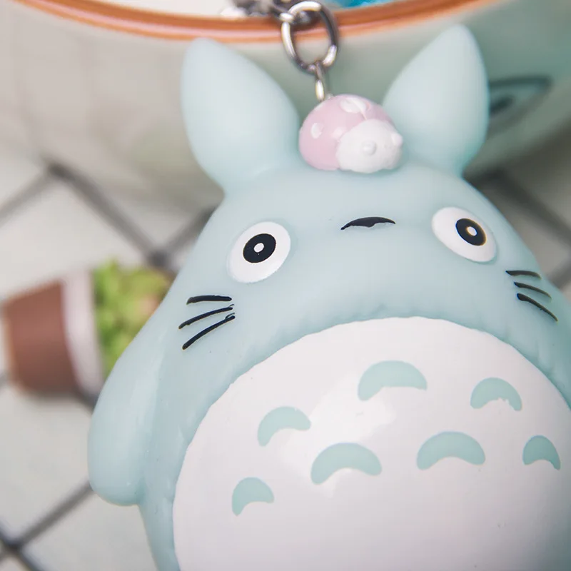 Мини мой сосед синий Тоторо плюшевая игрушка-брелок kawaii Аниме Тоторо зонтик плюша кошка кукла брелок