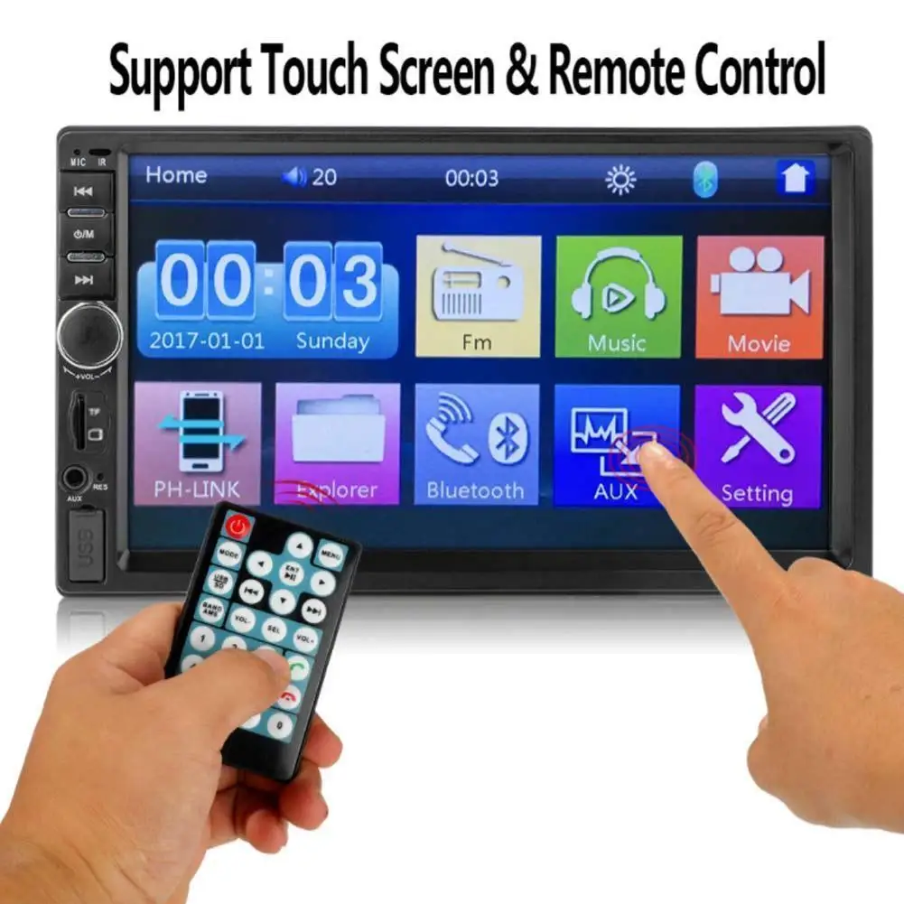 2019 Новый 2 din Автомобильный Радио 7 &quotHD экран плеер MP5 SD/FM/MP4/USB/AUX/Bluetooth